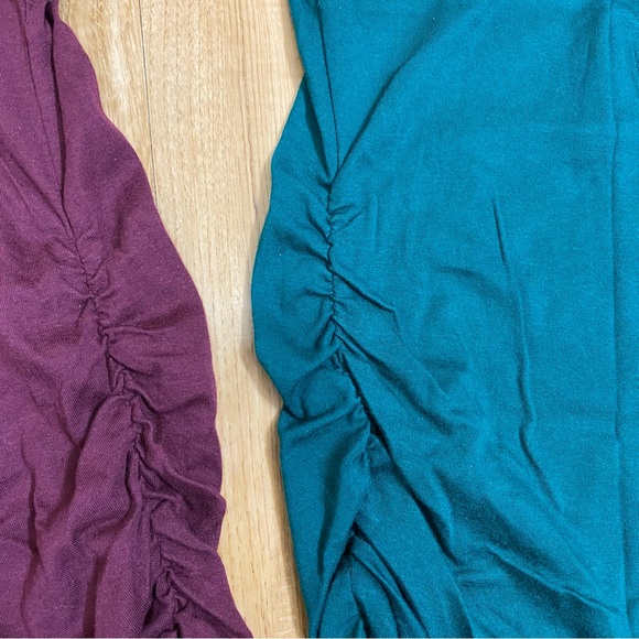 Isabel Maternity Short Sleeve Crew Neck Maternity T-Shirt Bundle Size S, Shirred - Picture 4 of 7